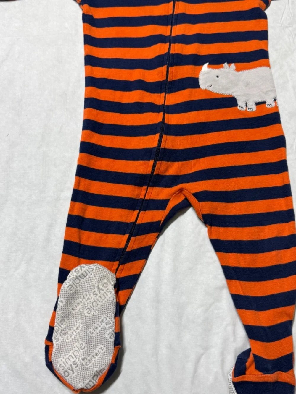 Carter's Baby Boy Footie Striped Pajamas Size 12 Months